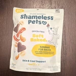 Shameless Pets Soft Chews Bacon Banana Peanut Butter Dog Treats 6OZ. Fixed Price $7.00.