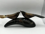 Pair Of Loving Birds Handmade Form Nature Buffalo Horn. Fixed Price $28.99.