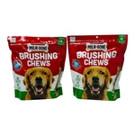 2X Original Brushing Chews 18 Large Daily Dental Dog Treats Scrubbing Action Hel. Fixed Price $36.07.