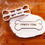 Pawty Time Dog Bone Cookie Cutter - Pet Treats Party Pooch Canine Birthday. Fixed Price $18.35.