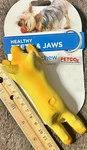 Petco Yellow & Orange Piggy Dental Dog Puppy Chew Toy Tough Meter Small. Fixed Price $14.00.