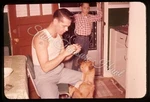 Handsome Man Tattoo Dog Treats 35MM Slide 1950S Americana. Fixed Price $14.99.
