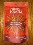 Whole Hearted Grain Free Soft & Slims Beef Recipe Dog Stick Treats 6 Oz. Fixed Price $7.99.
