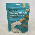 Wiggles & Wags Chewy Bones Peanut Butter Dog Treats, 6 Oz, Teal Bag. Fixed Price $5.48.