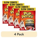 (4 Pack) Pup Peroni Filet Mignon & Bacon Flavor Dog Treats, 5.6OZ Bag. Fixed Price $10.63.
