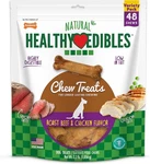 48-NYLABONE Healthy Edibles Natural Dog Chews Long Lasting Roast Beef & Chicken. Fixed Price $24.69.