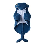 Shark Themed Pet Plush Hoodie Warmth Autumn Winter Outdoor Clothing For Dogs. Fixed Price $45.99.