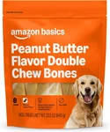 Amazon Basics Double Chew Bone Dog Treats, Peanut Butter - 8 Count, 1 Pack. Fixed Price $18.99.