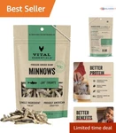 Single Ingredient Freeze-dried Minnows Cat Treats 1 Oz For All Life Stages. Fixed Price $18.99.