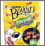 Purina Beggin' Fun Size Bacon Flavor Adult Dog Training Treats, 25 Oz. Pouch. Fixed Price $14.91.