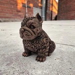 Ornate Dog Bully, Pitbull Silicone Mold For Resin,gypsum Ornament Puppy Candle. Fixed Price $59.55.