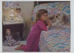 Vintage 1960'S-70'S Print Sweet Girl And Benji Type Dog "with Faith Trust". Fixed Price $14.99.