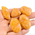 5PC 276CTS Natural Golden Quartz Loose Cabochon Gemstone Lot 23X23-39X24MM #2986. Fixed Price $10.39.