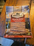 30 Count Bag Heartland Farms Munchy Sticks Beef Pork Chicken Flavor Dog Treat. Fixed Price $5.00.