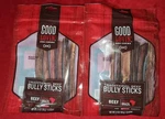 Good Lovin' Dog Chews Traditional Beef Bully Sticks Packs 12 Total Fre. Fixed Price $25.00.