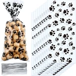 200 Paw Print Cellophane Treat Bags Dog & Cat Party Favors With Twist Ties Black. Fixed Price $17.99.