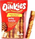 Hartz Oinkies Jerky Twists With Naturally Smoked Pork & Real Chicken Breast Dog. Fixed Price $13.15.