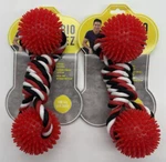 2PK Mario Lopez Chain Link Rope Tug W/ Rubber Chew Dog Toy Set Fast Shipping. Fixed Price $19.95.