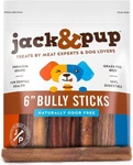 Jack & Pup Bully Stick 6" Dog Treats 20 Count Chews Dental. Fixed Price $64.90.