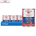 (12 Pack) T-bone Flavor Cuts In Gravy Wet Dog Food, 13.2 Oz Can Delivery Fast. Fixed Price $15.74.