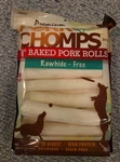 Baked Pork Skin Dog Chews 8" Rolls 18 Count Natural Treats New. Fixed Price $20.00.