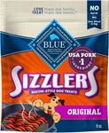 Blue Buffalo Sizzlers Natural Dog Treats, Bacon-style Soft-moist. Fixed Price $13.99.