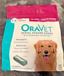 Oravet Dental Hygiene Chews For Dogs, Oral Care 14 Days Large Over 50. Fixed Price $35.00.
