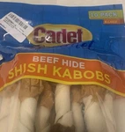 Cadet Gourmet Beef Hide Shish Kabob Dog Treats 1.8 Pound Natural Chew. Fixed Price $19.99.