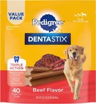 Pedigree Dentastix Large Breed Dog Treats, Beef Flavor, 40 Count (pack Of 1). Fixed Price $24.23.