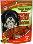 Carolina Prime Peanut Butter Sweet Tater Bone Treat Dog Pouch. Fixed Price $20.00.