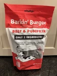 Vitafur Barkin Burger Dog Treats Beef & Pumpkin 24 Oz Grain Free Exp 02/23/2028. Fixed Price $31.98.