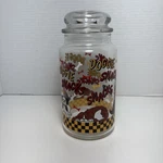Glass Doggie Snacks Jar Treat Canister Cookie Bone Bowl Container. Fixed Price $12.99.