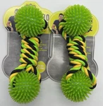 2PK Mario Lopez Chain Link Rope Tug W/ Rubber Chew Dog Toy Set Fast Shipping. Fixed Price $19.95.