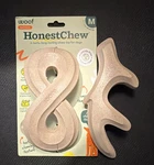 Woof Honestchew Medium Dog Toy, Antler & Infinity Shapes, Plant-powered. Fixed Price $27.00.