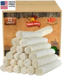 Retriever Roll 9-10 Inch (15 Pack) All Natural Rawhide Dog Treat Bone. Fixed Price $59.54.