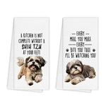 Funny Shih Tzu Dog Kitchen Towels Set Of 2 Gifts For Women Hand Towe.... Fixed Price $25.53.