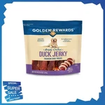 Golden Rewards Duck Flavor Premium Dry Jerky Treats For All Dogs, 64 Oz. Fixed Price $34.50.