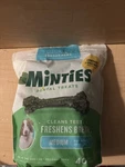 Minties Dental Dog Treats 32OZ Pet Breath Freshening Chews 40CT. Fixed Price $15.00.