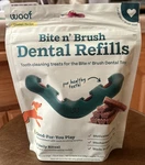 Woof Bite N' Dental Refills Treats For The Dog Toothbrush Toy-new. Fixed Price $23.00.