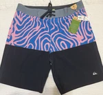 Quiksilver Board Shorts Men Geometric Pink Blue Quick Dry Stretch Size 31. Fixed Price $25.00.