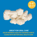 Rawhide Bones 5-6" 100% Natural Beef Hides Chews Dog By 123TREATS. Fixed Price $44.99.