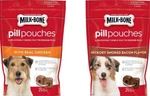Milk - Bone Variety Pill Pouches With Real Chicken & Hickory Smoke Bacon Flavor. Fixed Price $26.99.