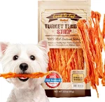 Turkey Tendon Treats, Small Strips, 3OZ Pack For Dogs. Fixed Price $27.99.