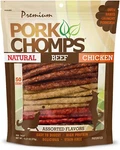 Pork Chomps Dog Chews, 5-INCH Munchy Sticks, Assorted Flavors, 50 Count..... Fixed Price $10.90.