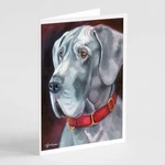 Caroline's Treasures Great Dane Natural Ears Red Collar Greeting Cards Pack Of 8. Fixed Price $16.99.