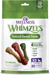 Whimzees Brushzees Dog Dental Treats, Natural Chews, Extra Small Size Stick, (4. Fixed Price $21.78.