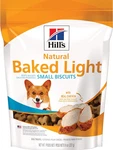 Natural Baked Light Biscuit Treats For Small Dogs, Chicken, 8 Oz. Bag. Fixed Price $16.99.