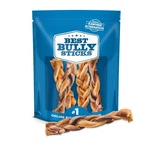 Natural Braided Bully Sticks For Large Dogs - 6 Inch, 4 Count (pack Of 1) F.... Fixed Price $38.87.