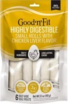 Good N' Fit Highly Digestive Rawhide, 6 Small Rolls, Exp 11/25 2PK. Fixed Price $9.99.