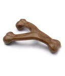 Benebone Bacon Flavor Wishbone Tough Dog Chew Toy, Large. Fixed Price $19.49.
